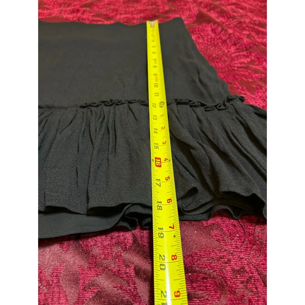 Kate Spade Black Ruffle Mini Skirt Size 10